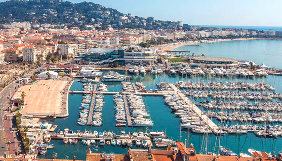 Cannes marina in the Mediterranean